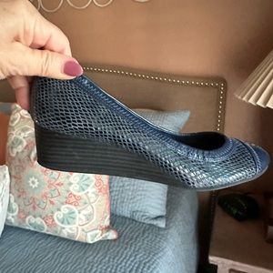 Navy Cole Haan wedge pumps size 6